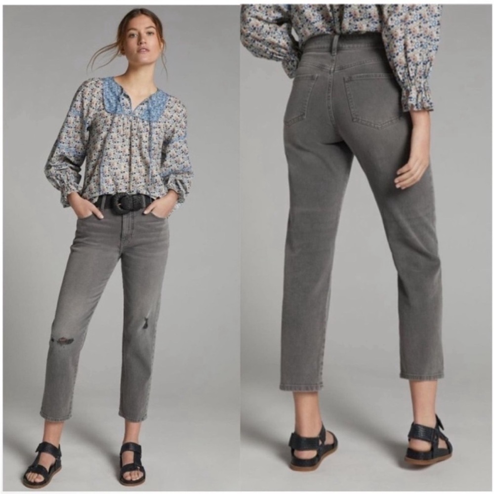 Pilcro Straight Leg Jeans in Washed Gray